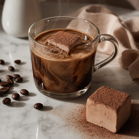 Make your chai a little dirty, make your coffee a mocha with a functional chocolate espresso marshmallow.