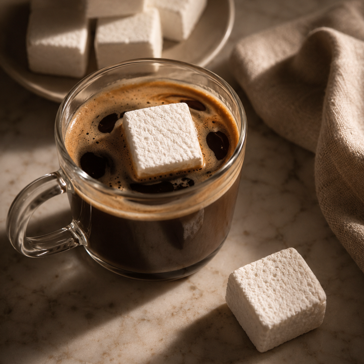 Soft, fluffy, and melty. Flavor and function with Benefits vanilla bean marshmallows.